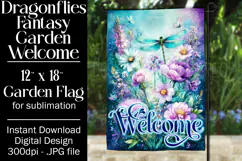 Dragonflies Garden Flag, Fantasy Garden Welcome Flag, f9 Product Image 1