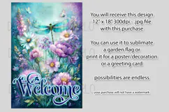 Dragonflies Garden Flag, Fantasy Garden Welcome Flag, f9 Product Image 2