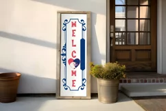 Welcome SVG, 4th Of July Porch Sign SVG Design Product Image 3