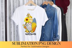Welcome Gnomes - Sunflower Sublimation Design Product Image 1