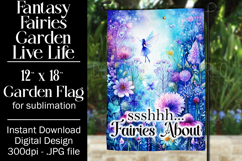 Fairy Garden Flag, Sublimation Fantasy Garden Flag Design 3 Product Image 1