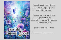 Fairy Garden Flag, Sublimation Fantasy Garden Flag Design 3 Product Image 2