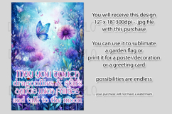 Magical Garden Flag, Sublimation Fantasy Garden Flag Design Product Image 2