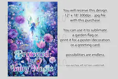 Fairy Garden Flag, Sublimation Fantasy Garden Flag Design 5 Product Image 2