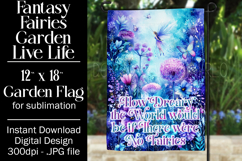 Fairy Garden Flag, Sublimation Fantasy Garden Flag Design 6 Product Image 1
