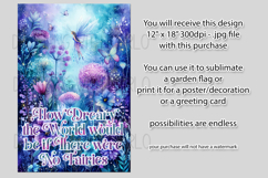 Fairy Garden Flag, Sublimation Fantasy Garden Flag Design 6 Product Image 2