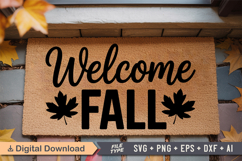Welcome Fall SVG | Fall Doormat SVG | Autumn Doormat SVG Product Image 2