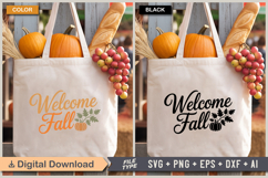 Welcome Fall SVG File | Fall SVG | Autumn SVG Product Image 2