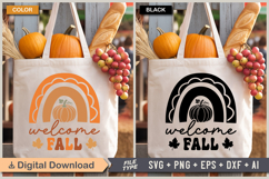 Welcome Fall SVG File | Fall Retro SVG Product Image 2