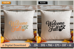 Welcome Fall SVG File | Fall SVG | Autumn SVG Product Image 3