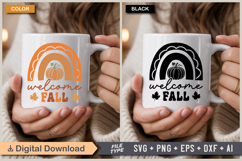 Welcome Fall SVG File | Fall Retro SVG Product Image 4