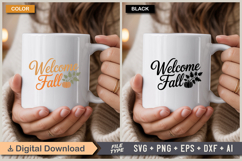 Welcome Fall SVG File | Fall SVG | Autumn SVG Product Image 4