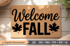 Welcome Fall SVG | Fall Doormat SVG | Autumn Doormat SVG Product Image 4