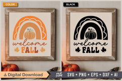 Welcome Fall SVG File | Fall Retro SVG Product Image 5