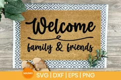 Welcome family and friends doormat svg quote Product Image 2