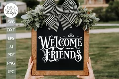Welcome Friends SVG Vintage Welcome SVG Vintage Welcome SVG Product Image 1
