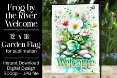 Frog Garden Flag, Sublimation Frog Garden Flag Design 1 Product Image 1