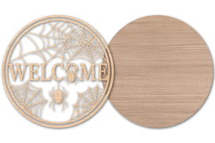 Welcome Halloween Round Sign Laser Cut SVG Product Image 2