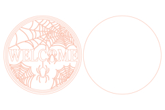 Welcome Halloween Round Sign Laser Cut SVG Product Image 3