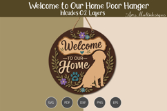 Dog Welcome Door Hanger SVG Product Image 2