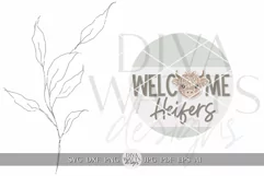Welcome Heifers SVG Highland Cow svg Cow door hanger svg Product Image 2