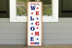 Welcome home Porch Sign SVG, American Flag SVG, USA SVG Product Image 2