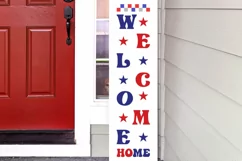 Welcome home Porch Sign SVG, American Flag SVG, USA SVG Product Image 4