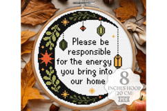 Moon Cross stitch pattern PDF Welcome home Mental health Product Image 1