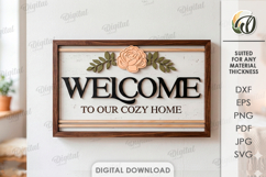 3D Welcome Home Signs Bundle Laser Cut. Wall Decor SVG Product Image 2