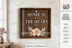 3D Welcome Home Signs Bundle Laser Cut. Wall Decor SVG Product Image 4