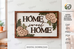 3D Welcome Home Signs Bundle Laser Cut. Wall Decor SVG Product Image 6