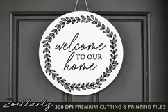 Welcome To Our Home Sign SVG Welcome Home Farmhouse Sign SVG Product Image 2