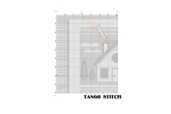 Welcome home housewarming card cross stitch pattern - Tango Stitch