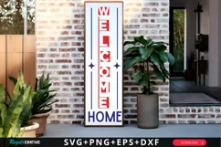 Welcome Home SVG, 4th Of July Porch Sign SVG Design Product Image 1