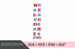 Welcome home Porch Sign SVG,Fourth Of July Decor,USA SVG Product Image 1