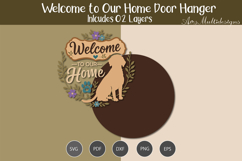 Dog Welcome Door Hanger SVG Product Image 3
