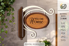 3D Welcome Home Wall Hangers Bunddle Lasercut. Home Sign SVG Product Image 12