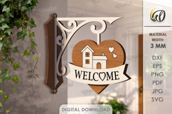 3D Welcome Home Wall Hangers Bunddle Lasercut. Home Sign SVG Product Image 11