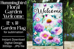 Hummingbird Garden Flag, Sublimation Garden Flag Design f38 Product Image 1