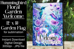 Hummingbird Garden Flag, Sublimation Garden Flag Design f6 Product Image 1