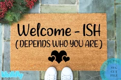 Welcome - Ish Svg Farmhouse Front Doormat Svg Funny Doormat Product Image 1