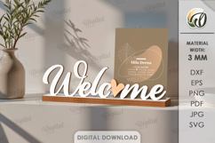 3D Welcome Decors Bundle Laser Cut. Home Decor SVG Product Image 10