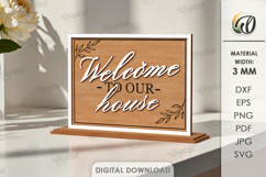 3D Welcome Decors Bundle Laser Cut. Home Decor SVG Product Image 12