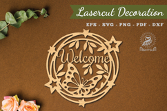 Welcome Laser Cut Decoration SVG Product Image 1