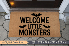 Welcome Little Monsters SVG | Halloween Doormat SVG Product Image 3