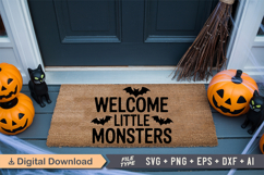 Welcome Little Monsters SVG | Halloween Doormat SVG Product Image 4