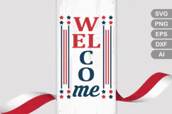 Welcome SVG File | 4th of July Porch Sign SVG Product Image 1