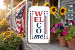 Welcome SVG File | 4th of July Porch Sign SVG Product Image 2
