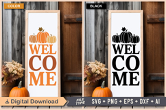 Welcome SVG File | Fall Porch Sign | Fall Sign Product Image 2