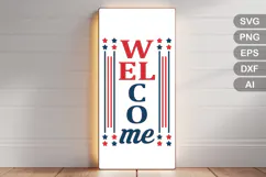 Welcome SVG File | 4th of July Porch Sign SVG Product Image 3